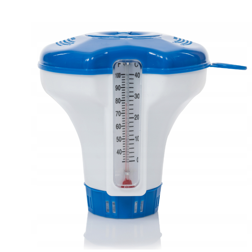 Dosierschwimmer mit Thermometer für 200-g-Tabletten – für den Pool