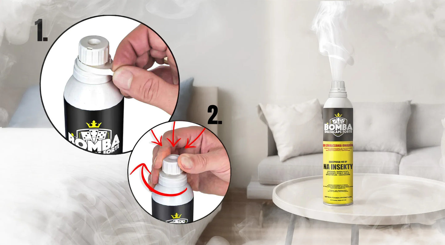 Bombe zur Vernebelung gegen Kakerlaken und Schaben – Deltacaps FORTE schützt bis zu 100 m³