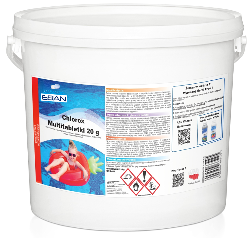 Chlorox Multitabs 20g – Chlortabletten für den Pool – 3 kg
